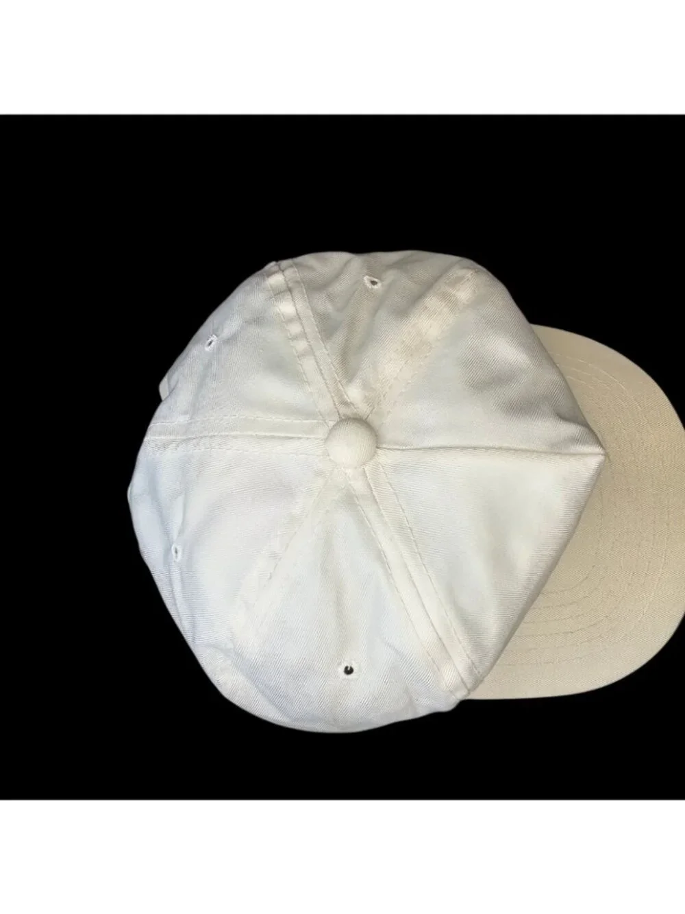 VTG‎ John Deere Ball Rope Hat Cap Adjustable Slide Cursive White 80s Youngan